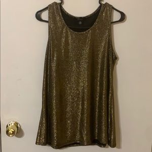 Gold, shimmery tank top